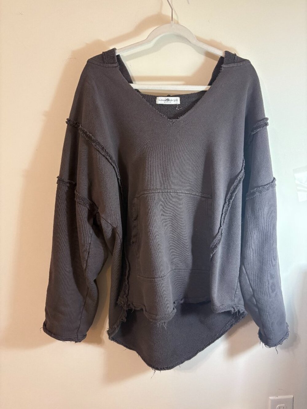 Dark Grey Natural Life hoodie. Size L/XL